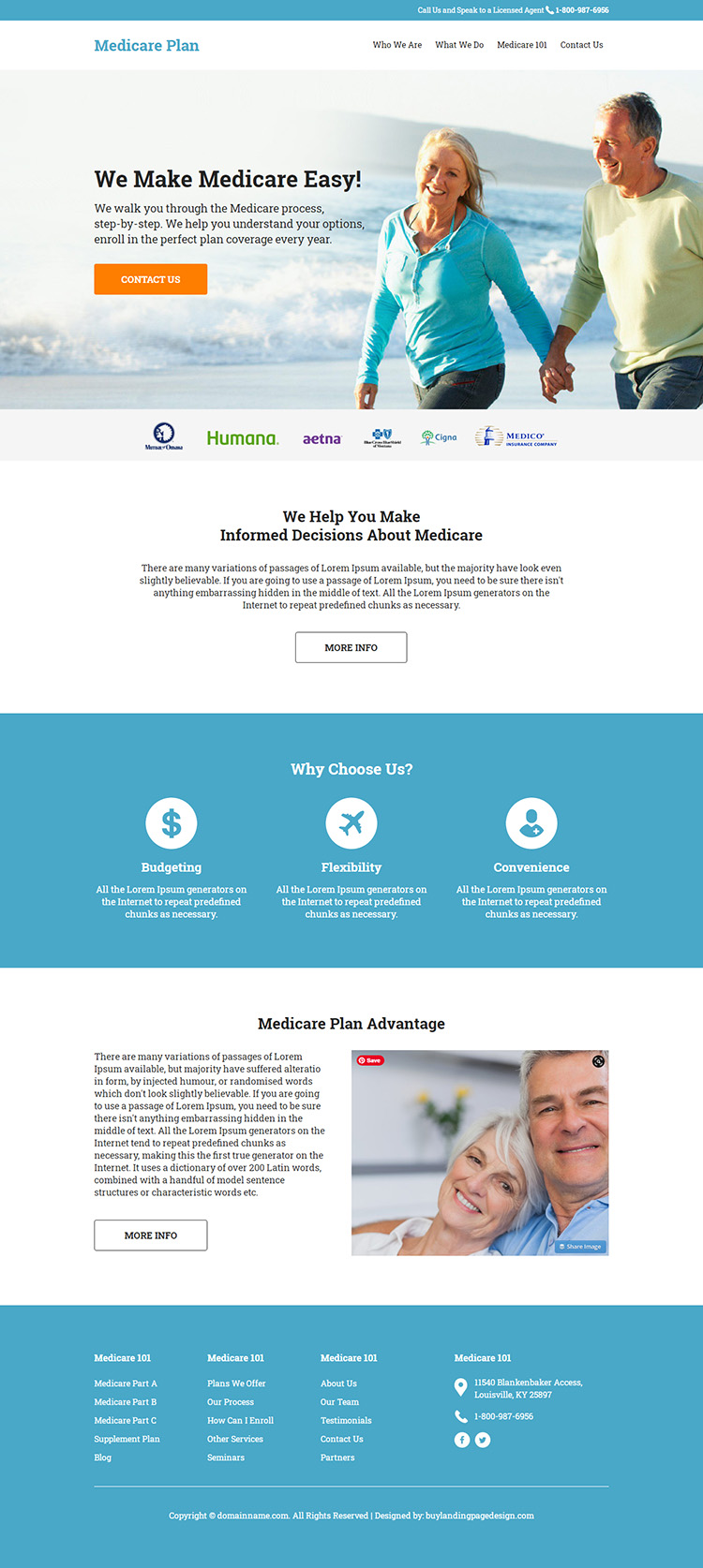 medicare supplement insurance responsive website design
