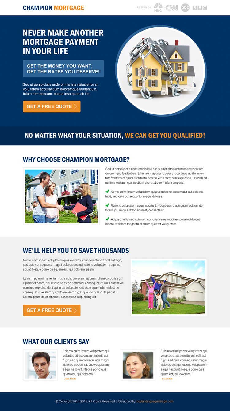 champion mortgage responsive landing page design to boost your conversion rate