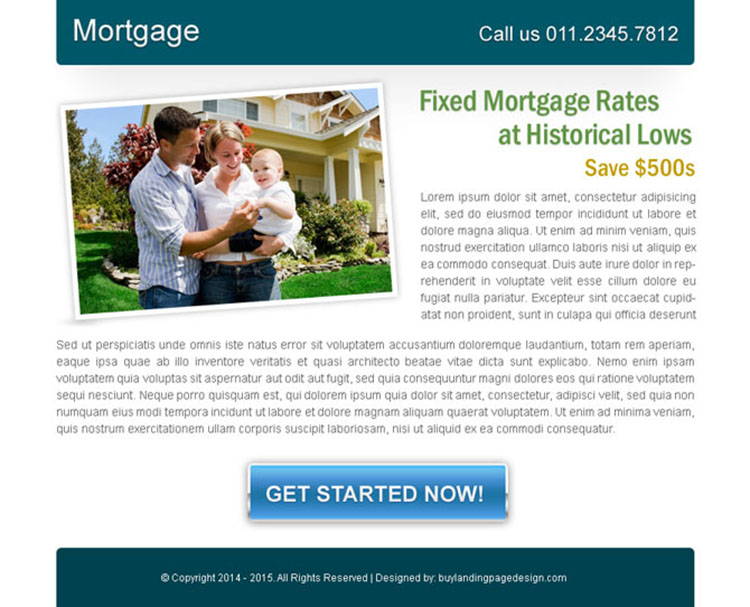 fixed mortgage rates effective ppv landing page design