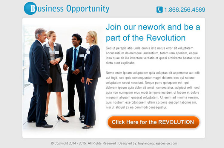 business opportunity network simple and effective ppv landing page design
