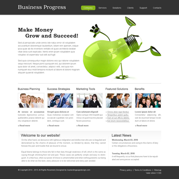 create your business website with our online business website template psd