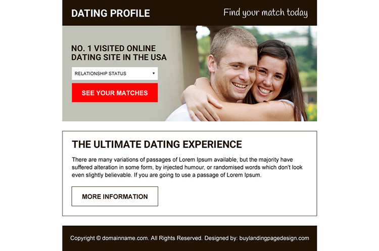 professional online dating ppv landing page design