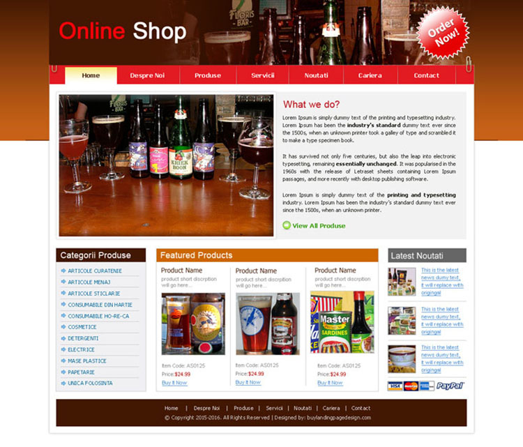 online grocery shop website template design psd for sale