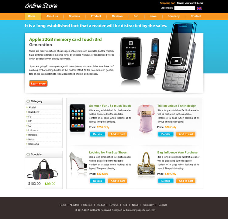 Online Mobile Store Website Design Psd 8 Website Template Psd Sale Preview Free Sales Website Template