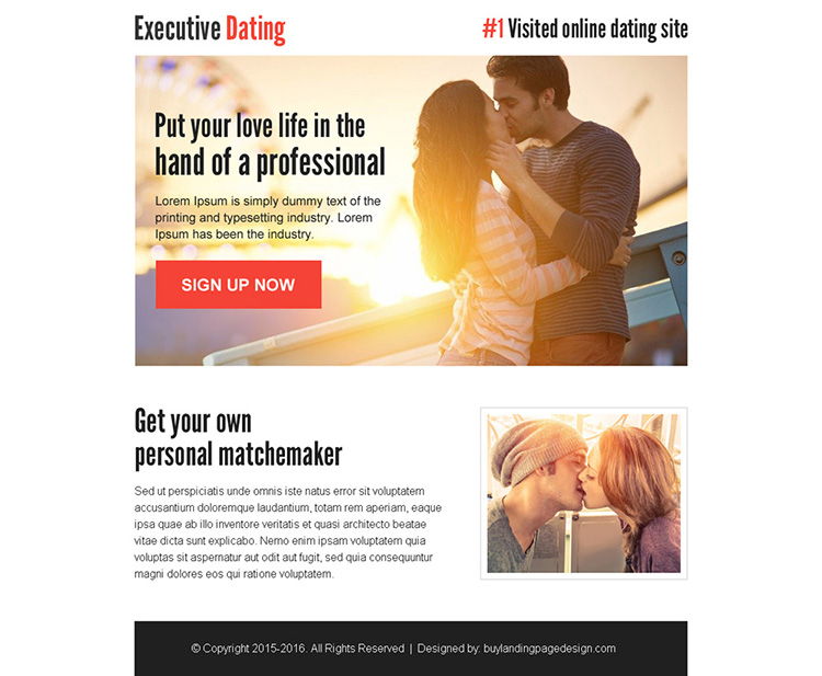 personal match maker sign up lead capture ppv landing page