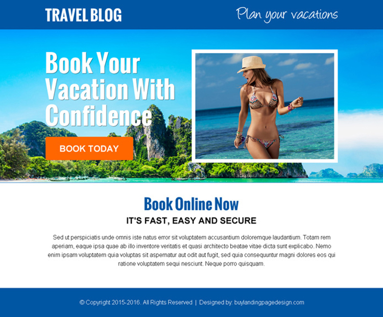 plan and book your vacation call to action ppv landing page