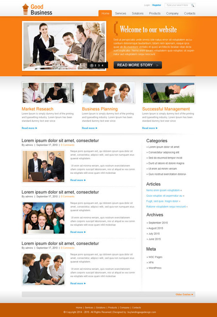 professional business website template psd