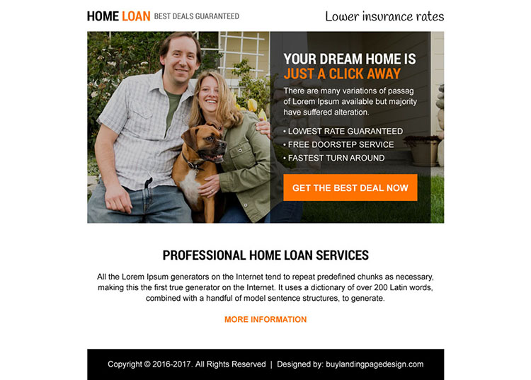 professional home loan service ppv landing page