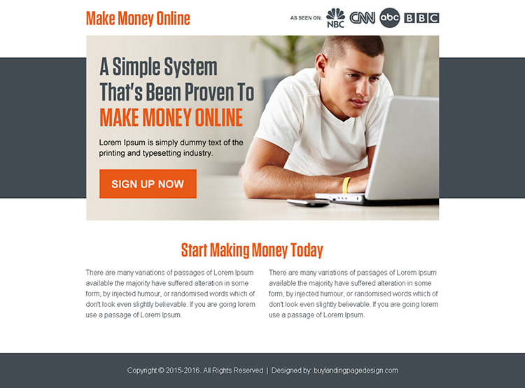 proven ways to make money online ppv landing page design