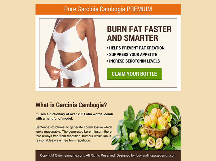 pure garcinia product selling best ppv landing page