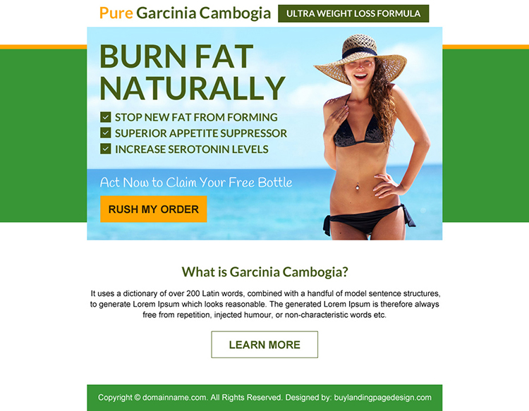 garcinia cambogia weight loss formula free bottle ppv design