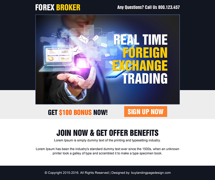 real time foreign exchange trading ppv landing page