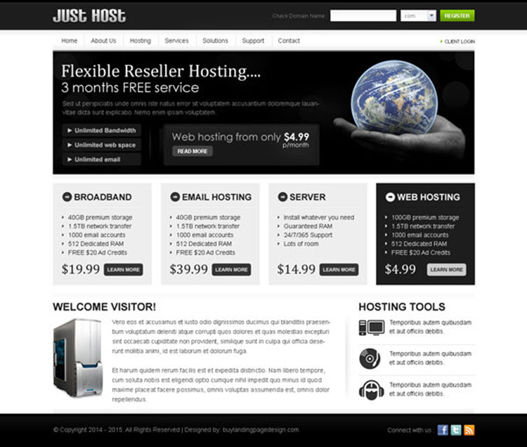 Web Hosting Reseller Website Template