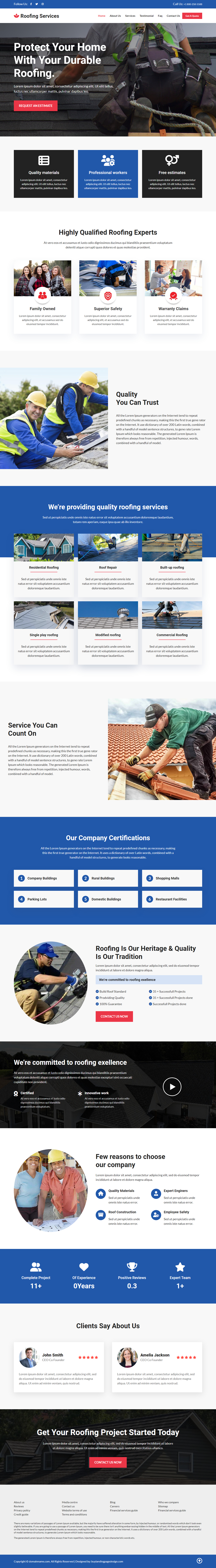 roofing experts responsive website design