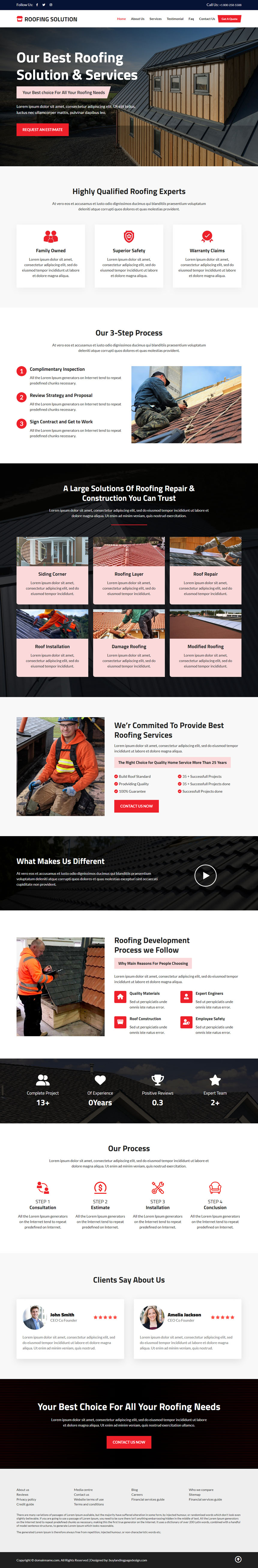 best roofing solution responsive website design