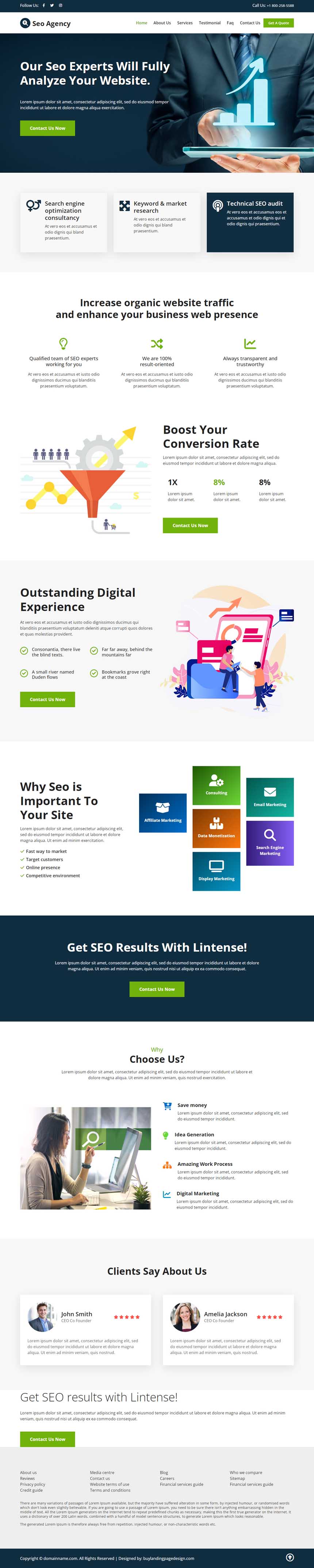 SEO agency responsive website design template