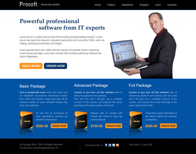 software selling website template psd 03 preview