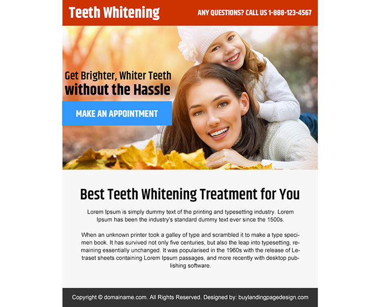 teeth whitening treatment PPV design
