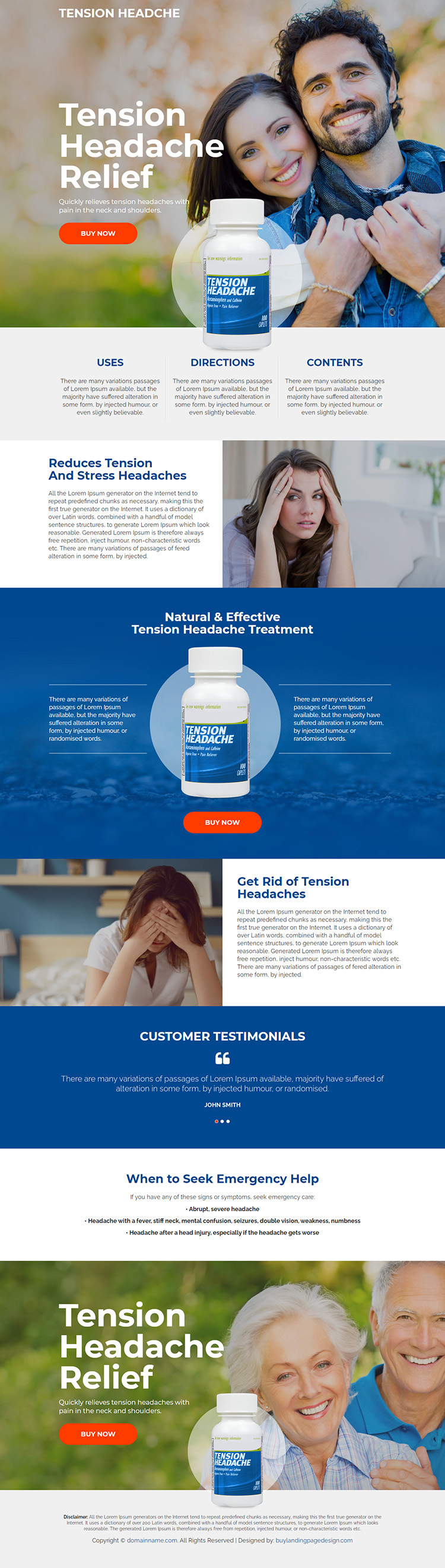 migraine headache relief supplement responsive landing page