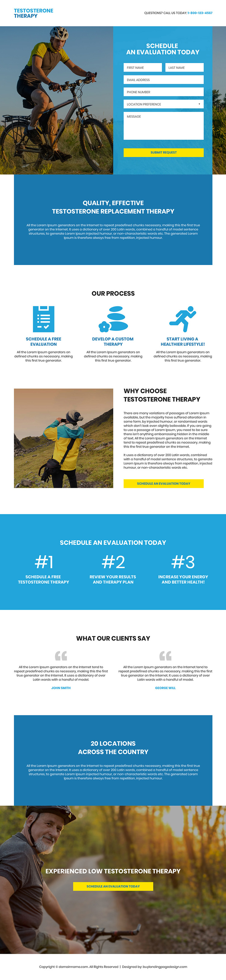 low testosterone therapy responsive landing page