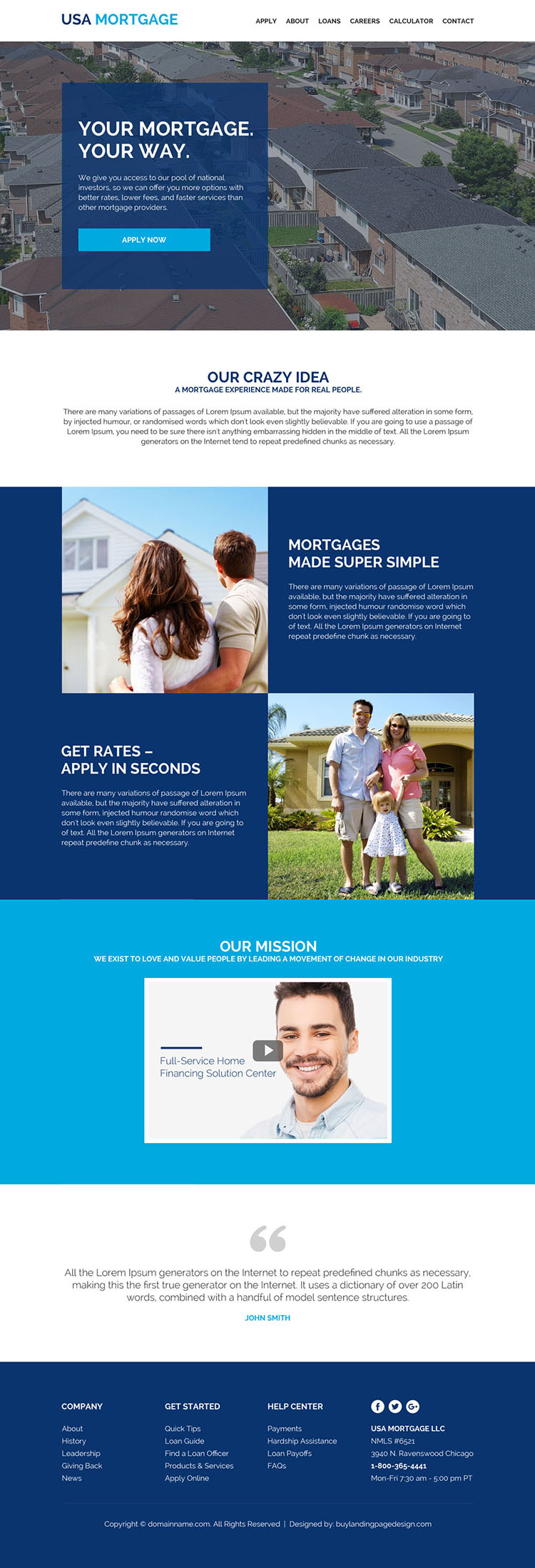 mortgage business pay per click responsive website design