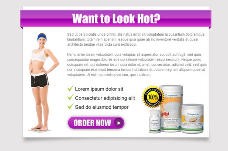 weight loss product order now call to action button ppv landing page design template