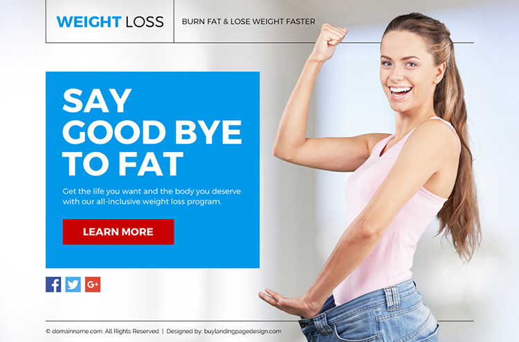 weight loss lead funnel responsive landing page design