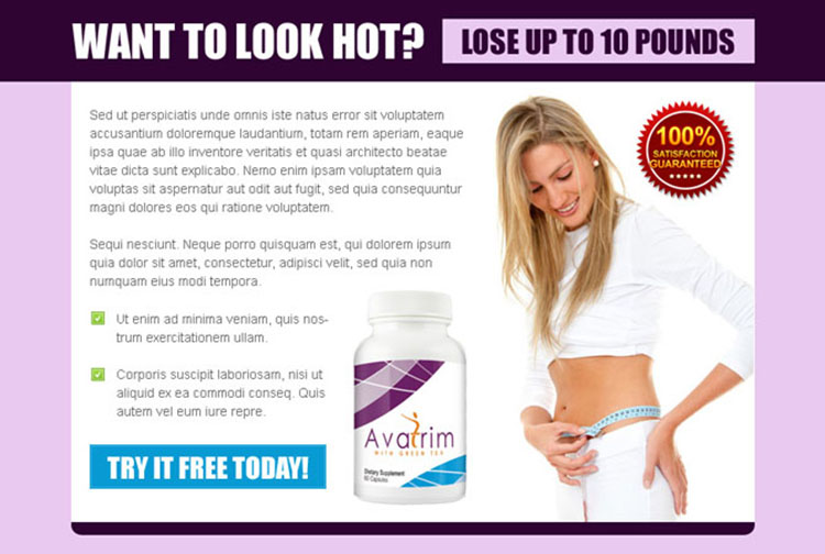weight loss product to look hot ppv landing page design template