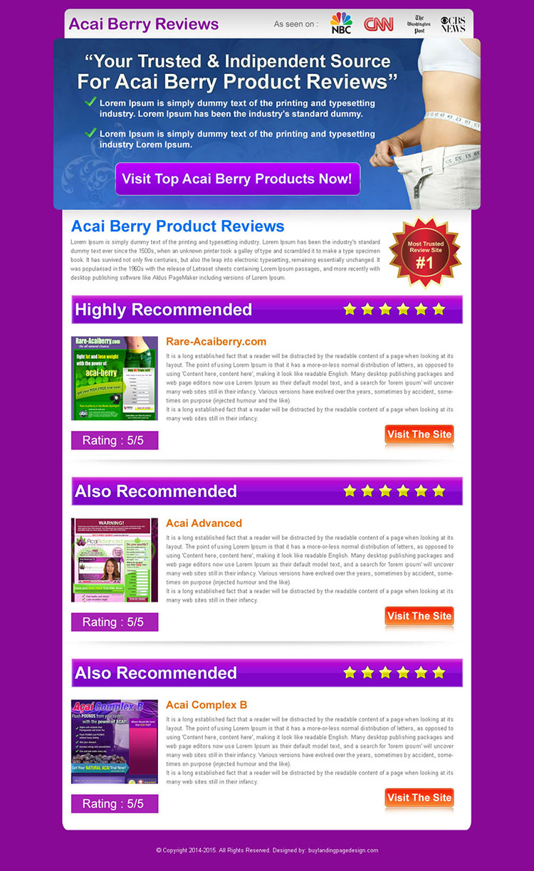 weight-loss-product-website-review-10 | Review Type landing page ...