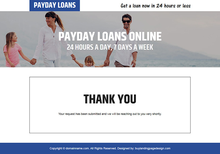 payday loan lead capture responsive landing page design