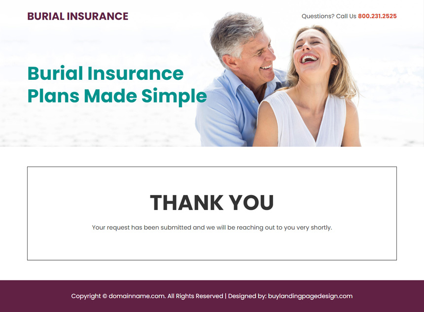 affordable burial insurance plans responsive landing page design