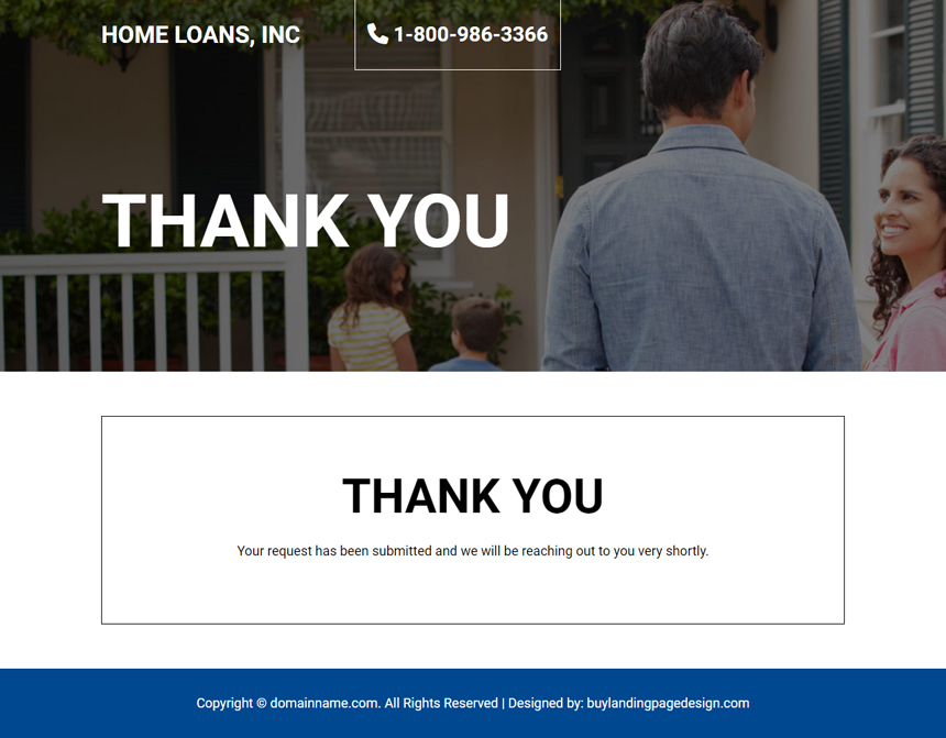 professional home loan lead capture responsive landing page