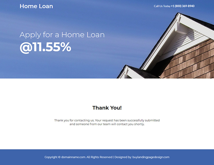 affordable housing loans responsive landing page