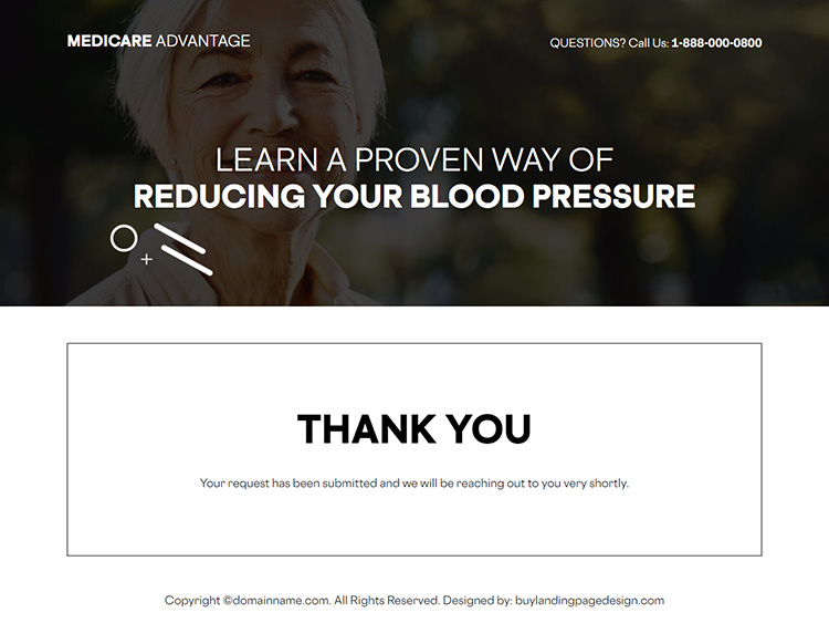 medicare advantage responsive lead capture landing page