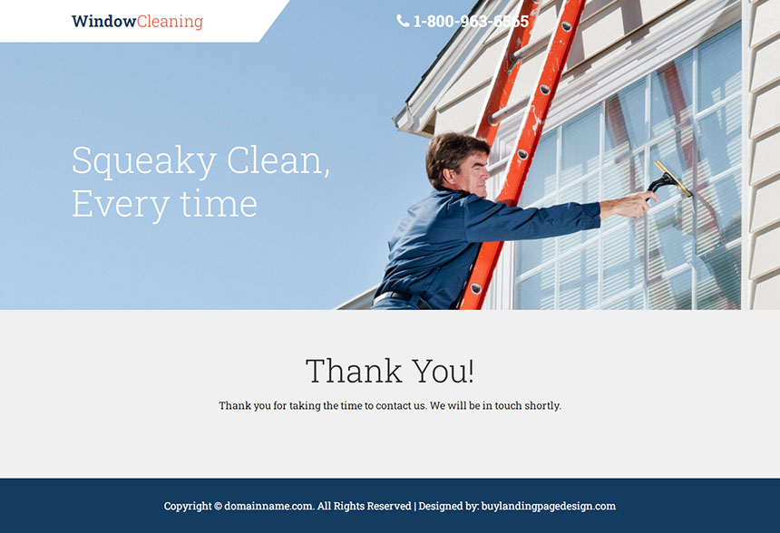 window cleaning service lead capture landing page