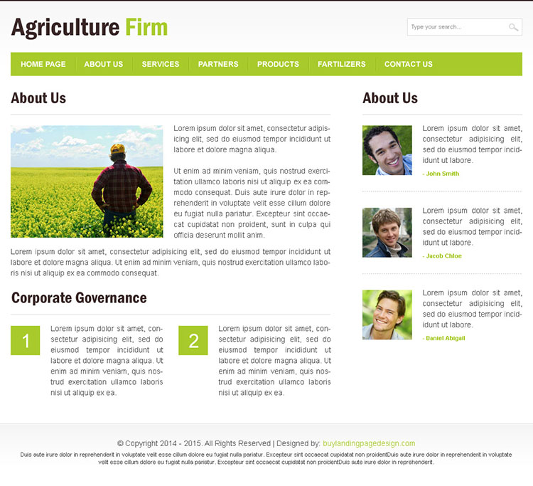 agriculture firm clean and effective html website template