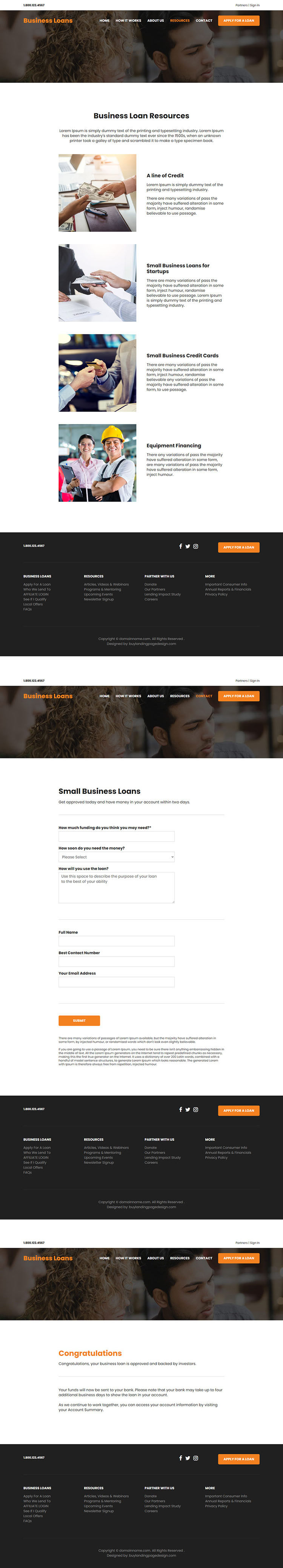 affordable small business loan responsive website design