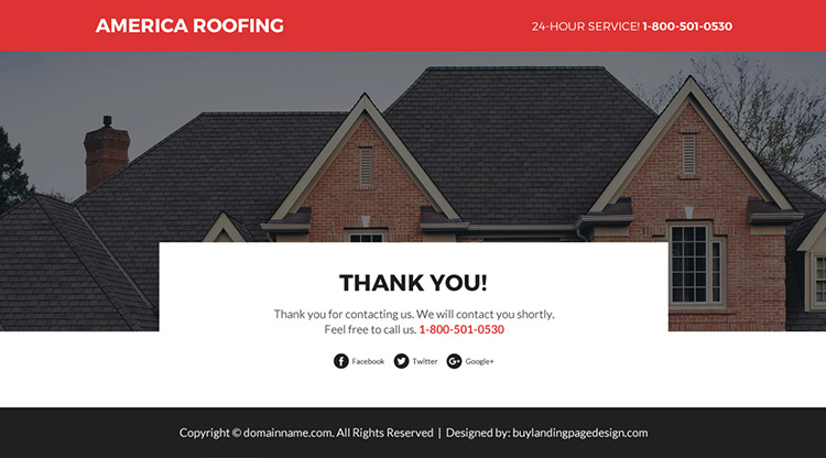 commercial and residential roofing services funnel landing page design
