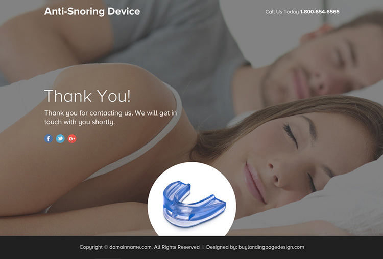 anti snoring device selling responsive funnel landing page