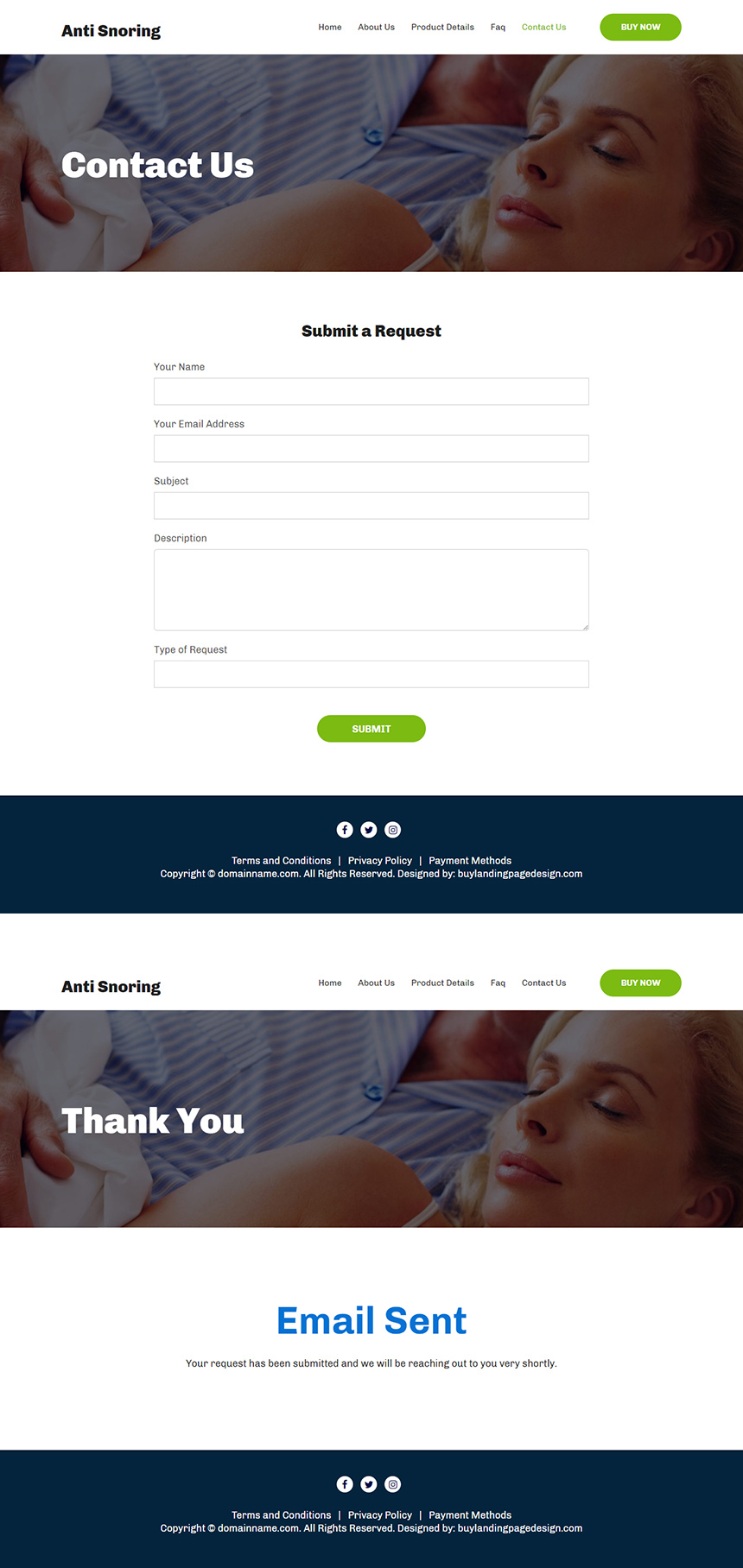 anti snoring device responsive website design