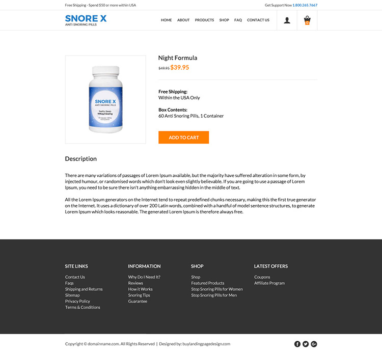 anti snoring pills selling clean website design