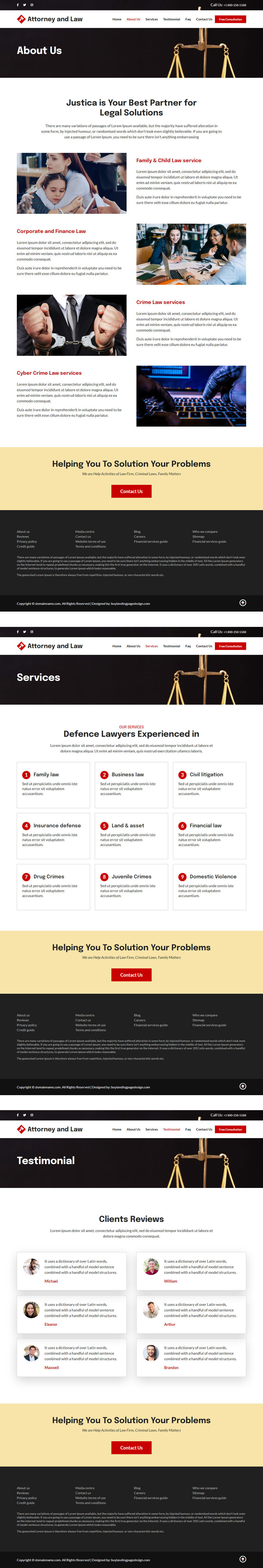 attorney and law free consultation responsive website design