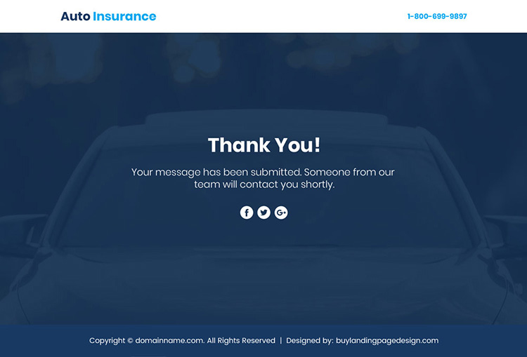 auto insurance sales funnel responsive landing page