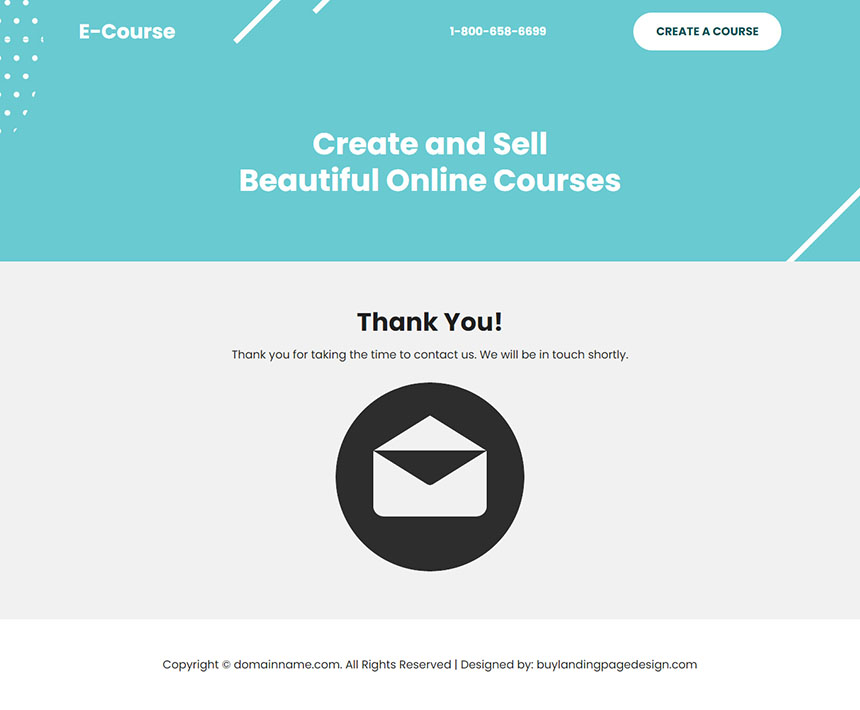 beautiful online courses lead capture landing page