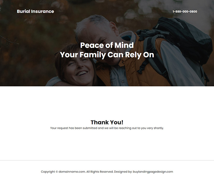 top burial insurance companies professional lead generating landing page