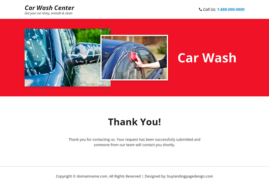hand car washing services responsive landing page
