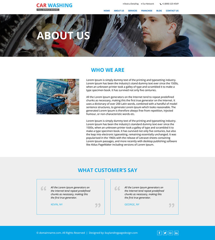 best car washing responsive website design