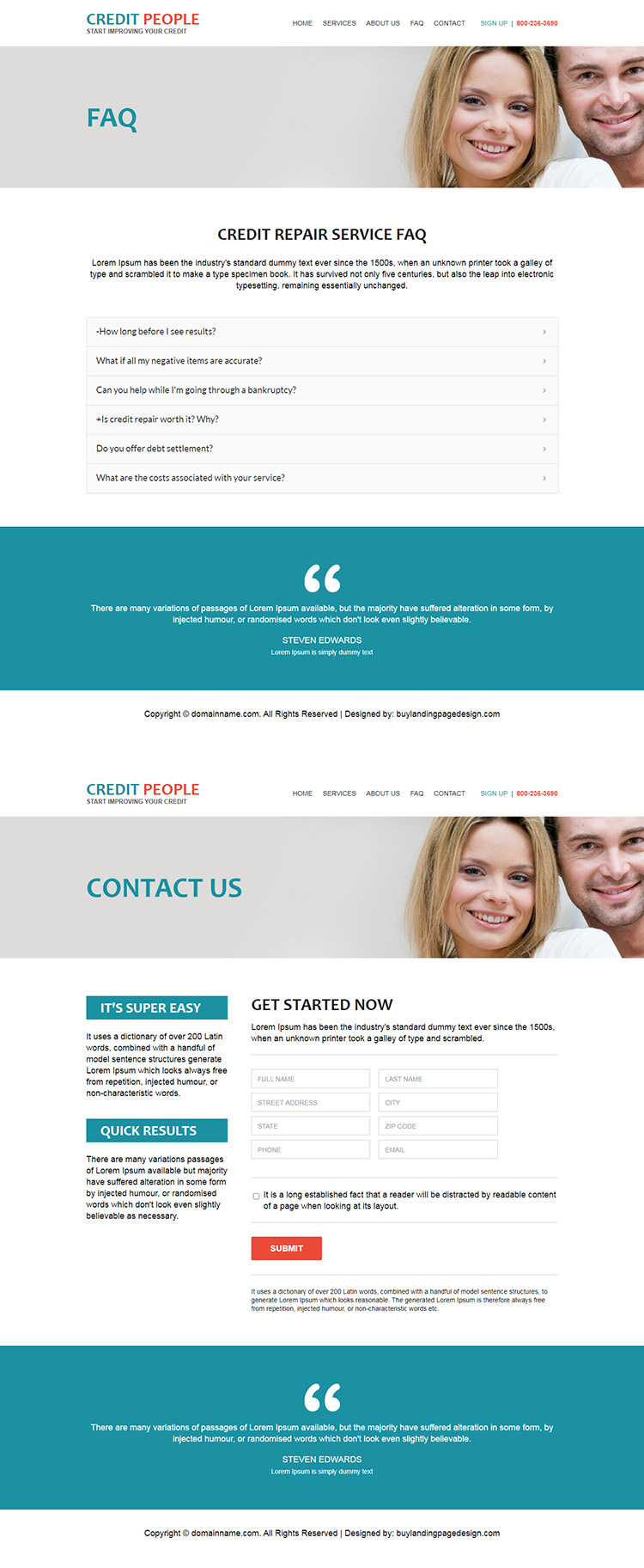 best credit repair companies responsive html website design