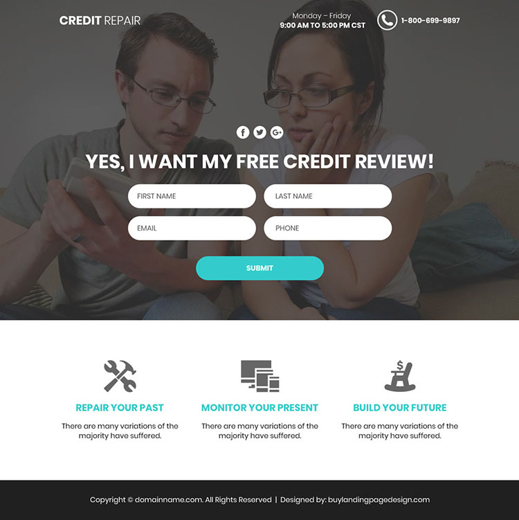 best credit repair video responsive funnel page design