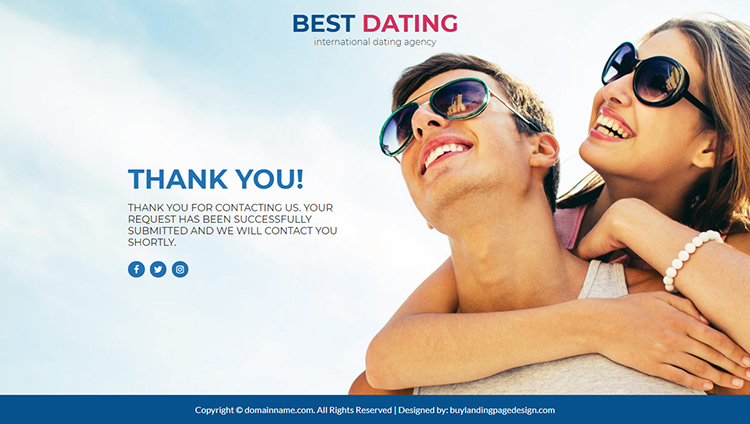 best dating agency lead funnel responsive landing page design